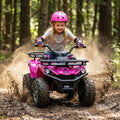 24V Electric Ride On Quad with LED Headlights-Pink