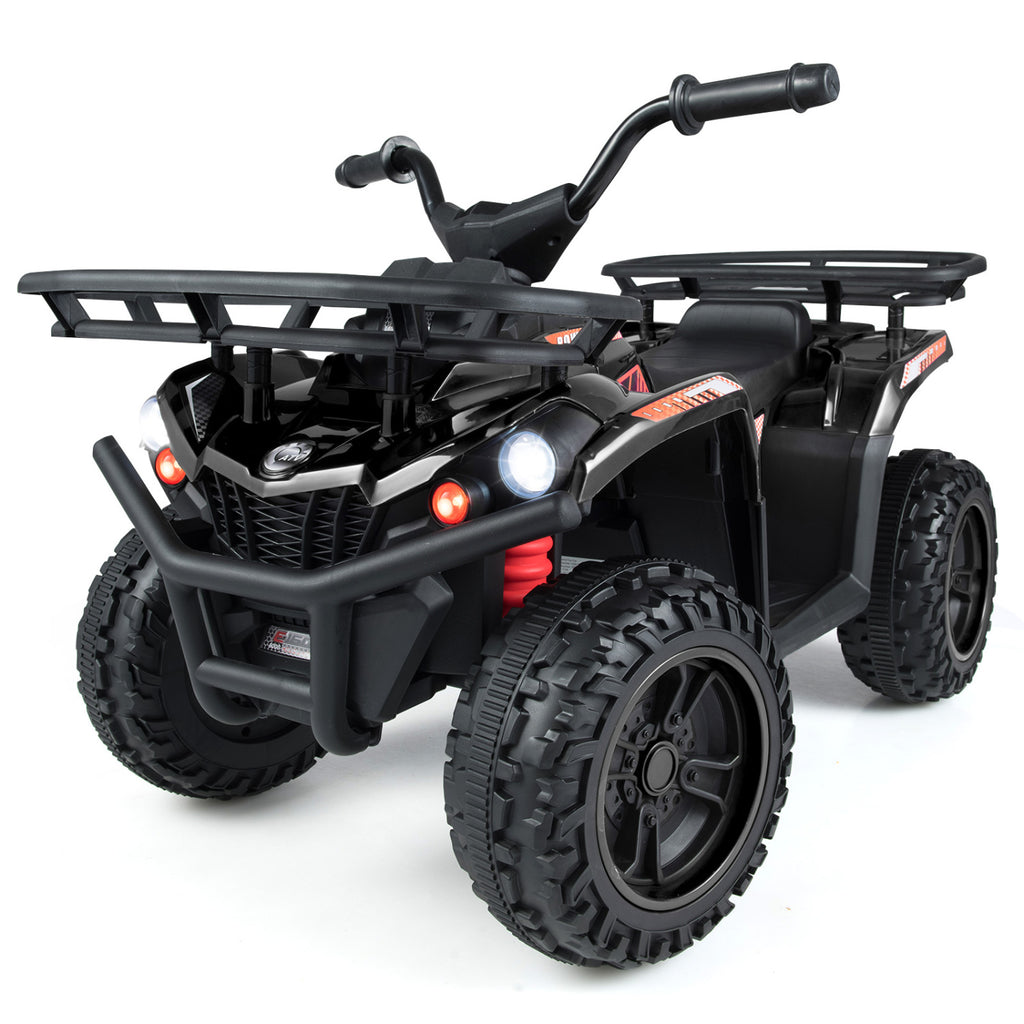 24V Electric Ride On Quad with LED Headlights-Black