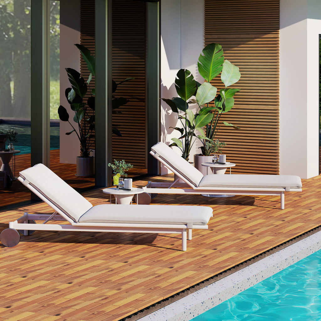 24 x 12 Inch 12 Pieces Acacia Wood Interlocking Deck Tiles with Waterproof Design-Natural