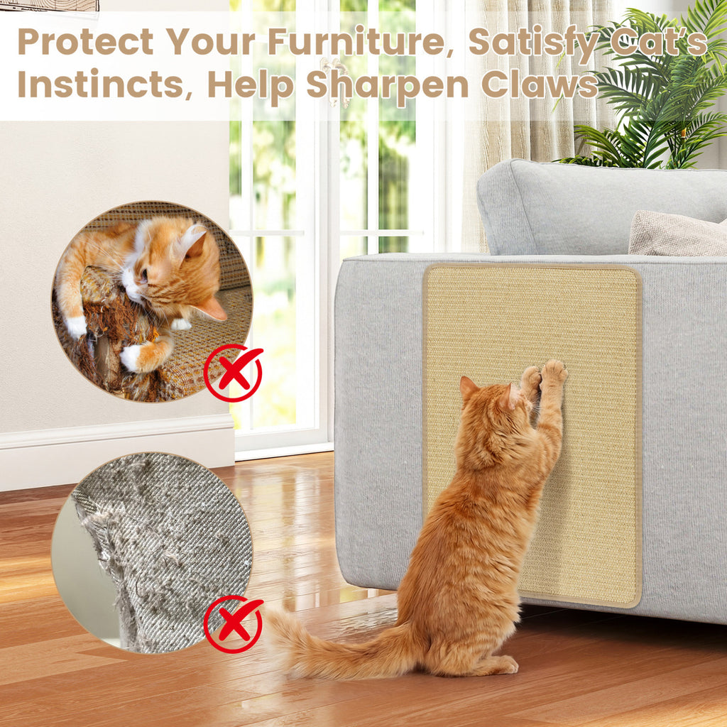 24 x 16 Inch 6-Piece Cat Scratcher Mat Set