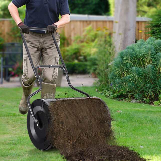24€ Peat Moss Spreader with Upgrade Side Latches and U - shape Handle - Black - Oasis Home Essentials