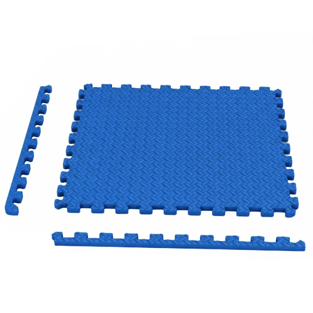 24Tiles 1/2’’ Puzzle Exercise Floor Mats-Blue - Blue - Yoga Accessories