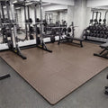 24Tiles 1/2’’ Puzzle Exercise Floor Mats-Brown - Brown - Yoga Accessories