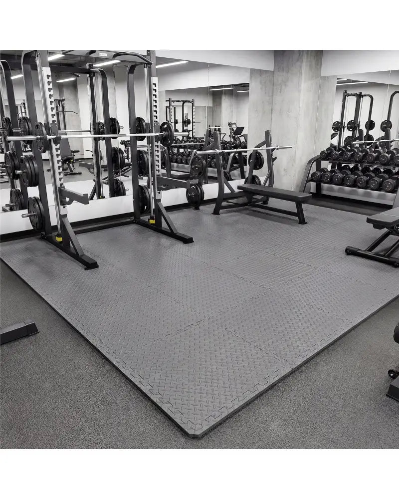24Tiles 1/2’’ Puzzle Exercise Floor Mats-Gray - Gray - Yoga Accessories