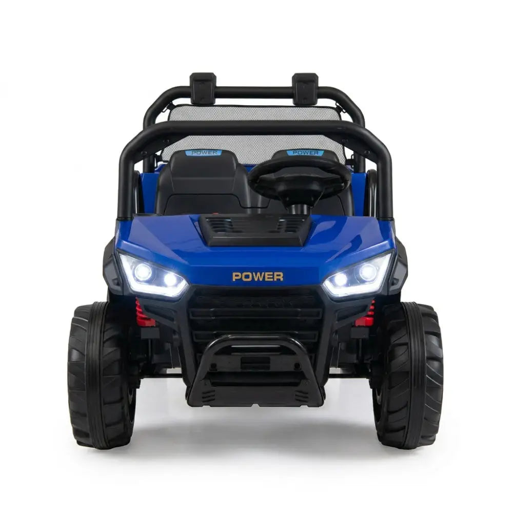 24V Kids Ride on Dump Truck with Electric Dump Bed 2-Seater 4WD - Navy - Powered Ride On Toys