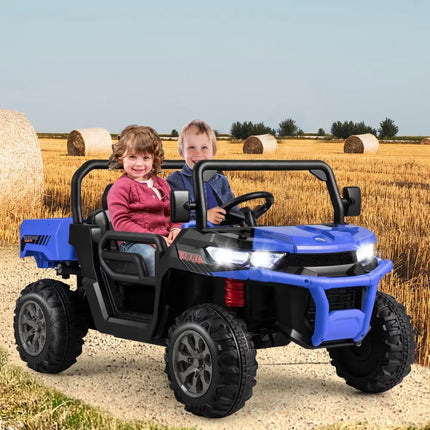 24V Ride On Kids Car with Dump Bed and Remote Control - Navy - Oasis Home Essentials
