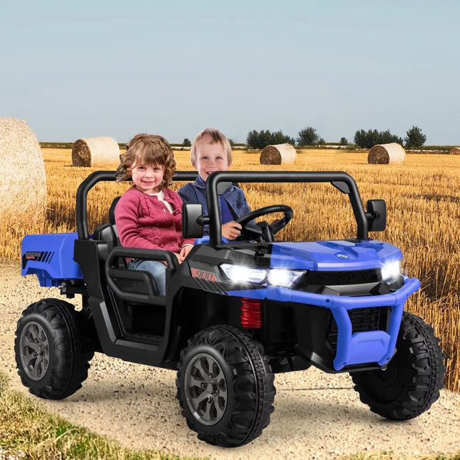 24V Ride On Kids Car with Dump Bed and Remote Control - Navy - Oasis Home Essentials