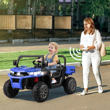 24V Ride On Kids Car with Dump Bed and Remote Control - Navy - Oasis Home Essentials