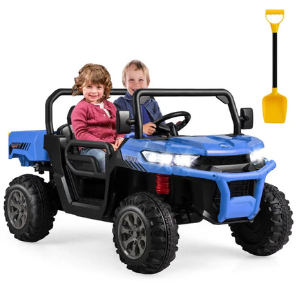 24V Ride On Kids Car with Dump Bed and Remote Control - Navy - Oasis Home Essentials