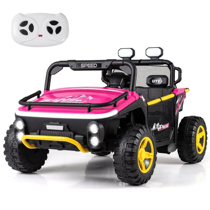 24V Ride on Toy for Kids 2 Seater Ride on Truck Car with Horn Music Story - Pink - Oasis Home Essentials