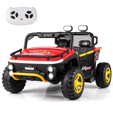 24V Ride on Toy for Kids 2 Seater Ride on Truck Car with Horn Music Story - Red - Oasis Home Essentials