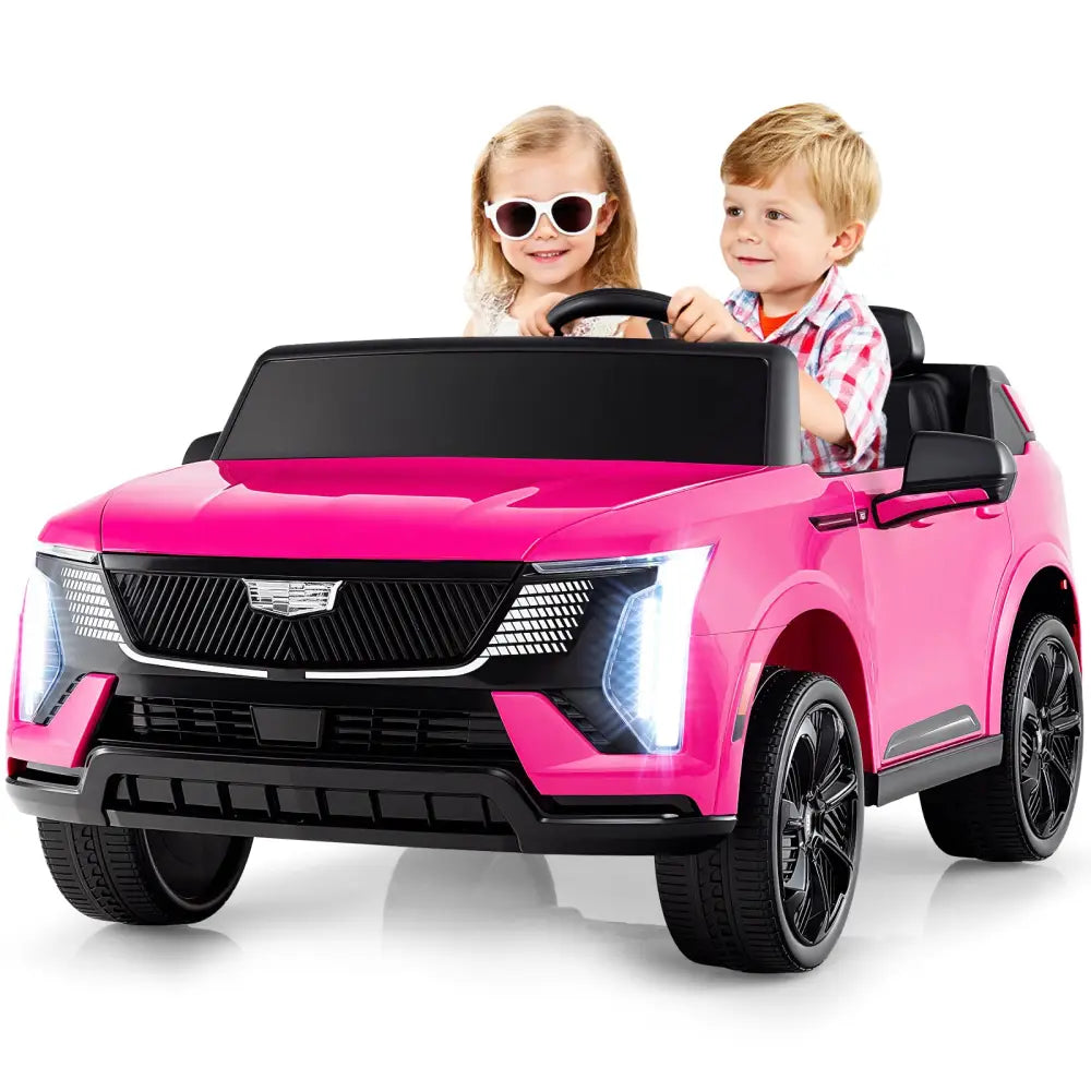 24V Ride on Truck 2-Seater Licensed Cadillac with Remote Control-Pink - Pink - Powered Ride On Toys