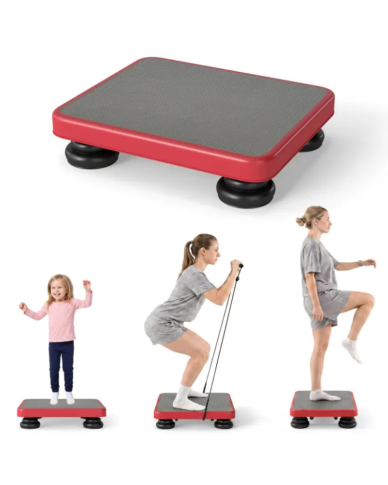 24x20’’ Kids Rebounder Bouncing Board with Elastic Rope for Ages 3+-Red - Red - Trampolines