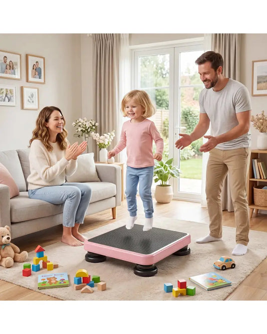 24x20’’ Kids Rebounder Bouncing Board with Elastic Rope for Ages 3+-Pink - Pink - Trampolines