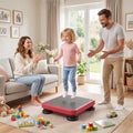 24x20’’ Kids Rebounder Bouncing Board with Elastic Rope for Ages 3+-Red - Red - Trampolines