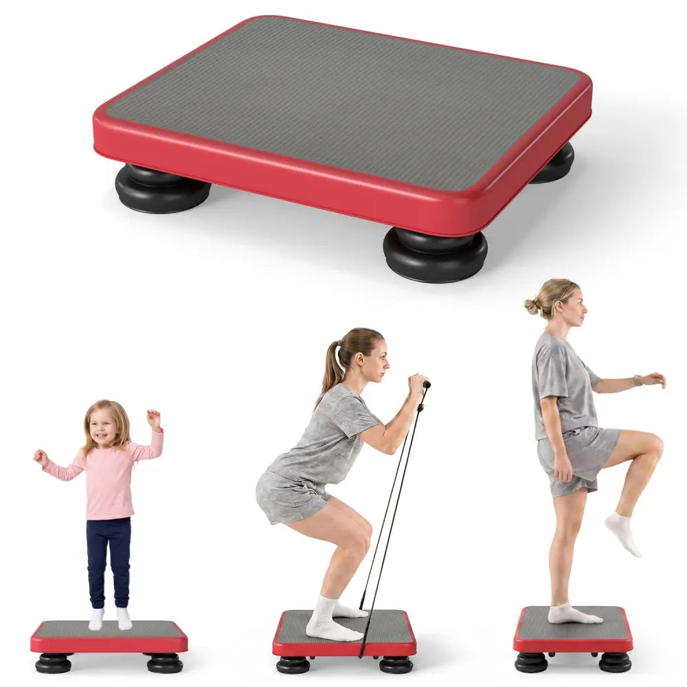 24x20’’ Kids Rebounder Bouncing Board with Elastic Rope for Ages 3+-Red - Red - Trampolines