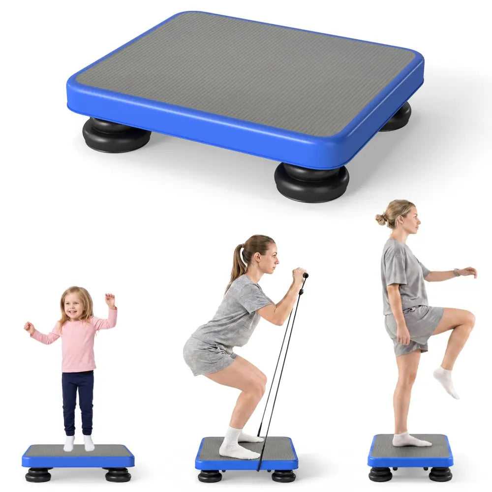 24x20’’ Kids Rebounder Bouncing Board with Elastic Rope for Ages 3+-Blue - Blue - Trampolines