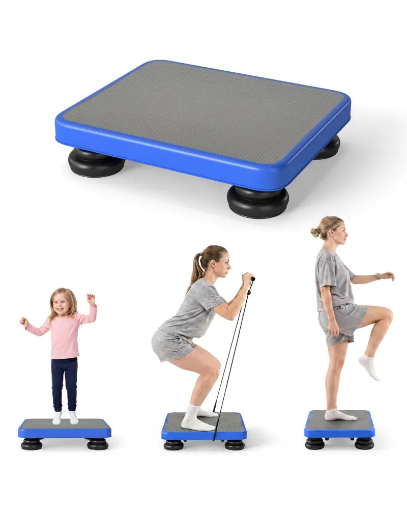 24x20’’ Kids Rebounder Bouncing Board with Elastic Rope for Ages 3+-Blue - Blue - Trampolines