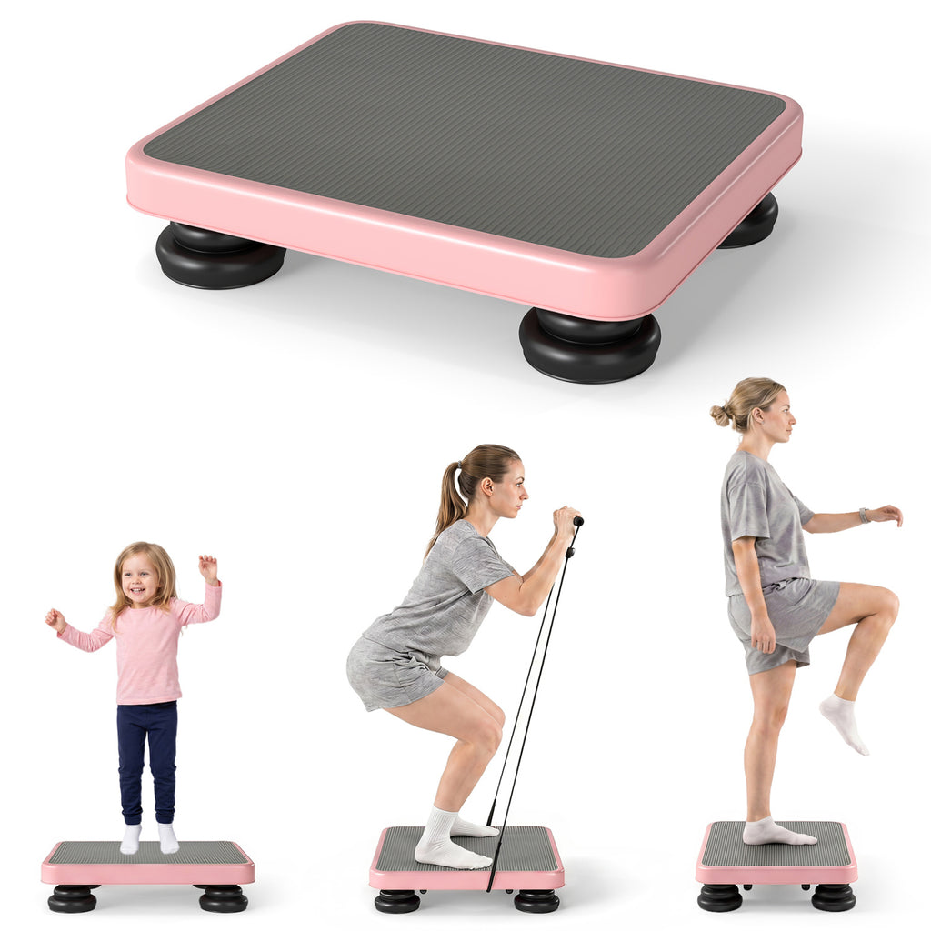 24x20" Kids Rebounder Bouncing Board with Elastic Rope for Ages 3+-Pink