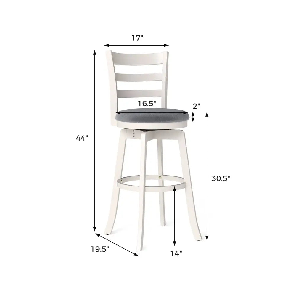 25’’/30.5’’ Swivel Barstools Set of 2 360° Rotating Bar/Counter Height Chairs with Upholstered Seat-30.5 Inch - Bar