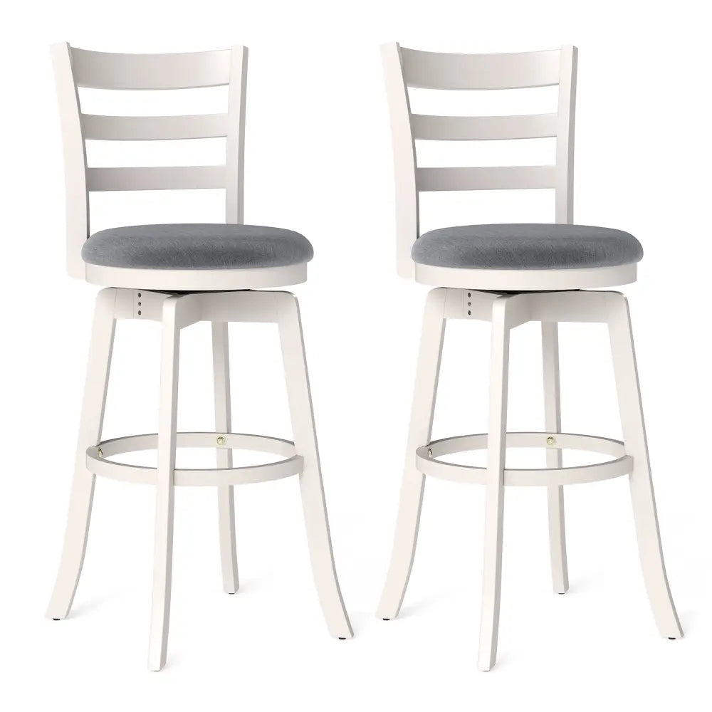 25’’/30.5’’ Swivel Barstools Set of 2 360° Rotating Bar/Counter Height Chairs with Upholstered Seat-30.5 Inch - Bar