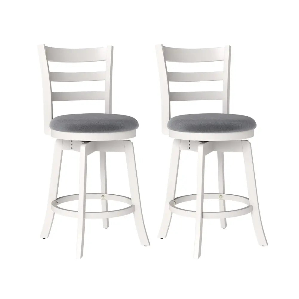 25"/30.5" Swivel Barstools Set of 2  360° Rotating Bar/Counter Height Chairs with Upholstered Seat-25 Inch Costway