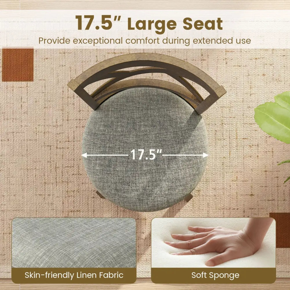 25/30 Inch Swivel Bar Stools Set of 2 with Backrests and Wood Frame-25 inches Costway