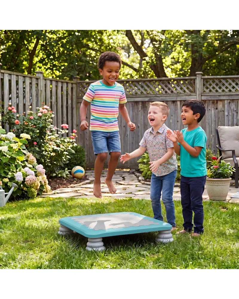 25.5 Inch Kids Mini Trampoline with 4 Removable and Non-Slip Foot Pads-Blue - Blue - Trampolines