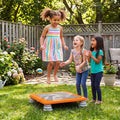 25.5 Inch Kids Mini Trampoline with 4 Removable and Non-Slip Foot Pads-Orange - Orange - Trampolines