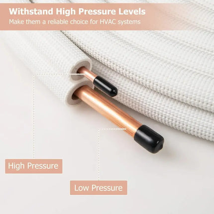 Costway mini-split high and low pressure copper tubing for HVAC system repair and maintenance