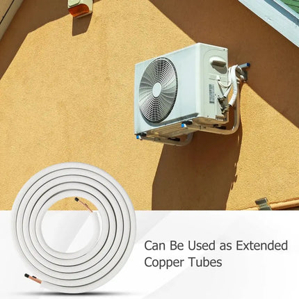Costway mini-split extended copper tubes for outdoor air conditioning unit installation