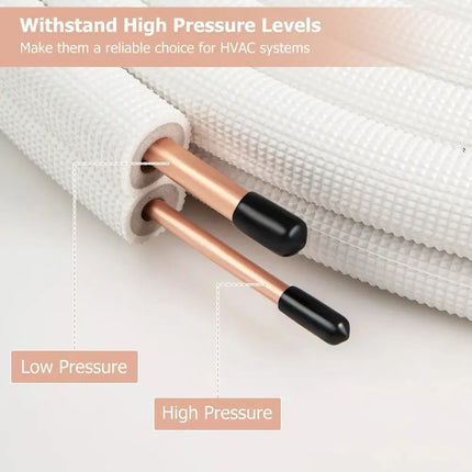 Costway mini-split copper tubing with foam insulation for high and low pressure HVAC systems