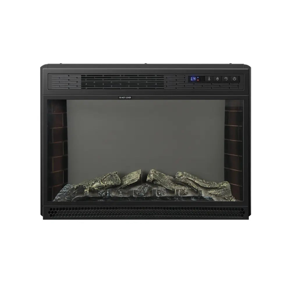 25 Inches Recessed Electric Heater - Black - Fireplaces