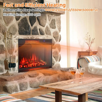 25 Inches Recessed Electric Heater Costway