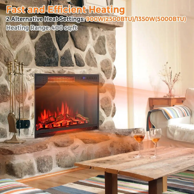 25 Inches Recessed Electric Heater Costway