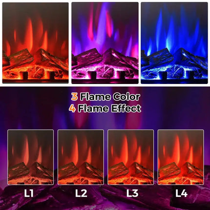 25 Inches Recessed Electric Heater Costway