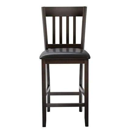 25 Inches Set of 2 Bar Stools with Rubber Wood Legs Costway