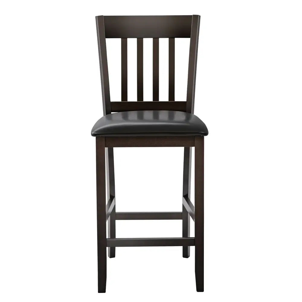 25 Inches Set of 2 Bar Stools with Rubber Wood Legs Costway