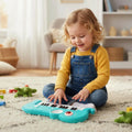 25-Key Kids Piano Keyboard Elephant Shape Toy Digital Piano with Built-in Music and Light-Blue - Blue - Pianos &