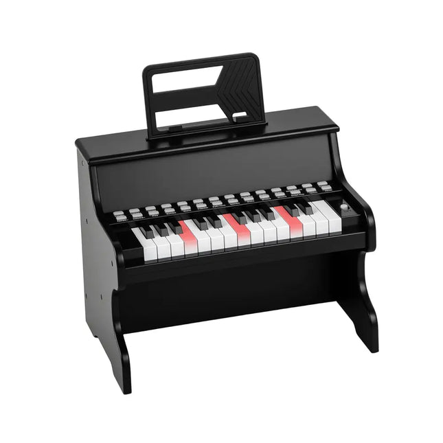 25 Keys Kids Piano Keyboard with Adjustable Speed and Teaching Mode - Black - Oasis Home Essentials