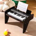 25 Keys Kids Piano Keyboard with Adjustable Speed and Volume-Black - Black - Pianos & Keyboards
