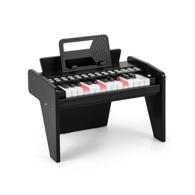 25 Keys Kids Piano Keyboard with Adjustable Speed and Volume - Black - Oasis Home Essentials