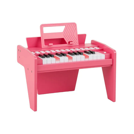 25 Keys Kids Piano Keyboard with Adjustable Speed and Volume-Pink - Pink - Pianos & Keyboards