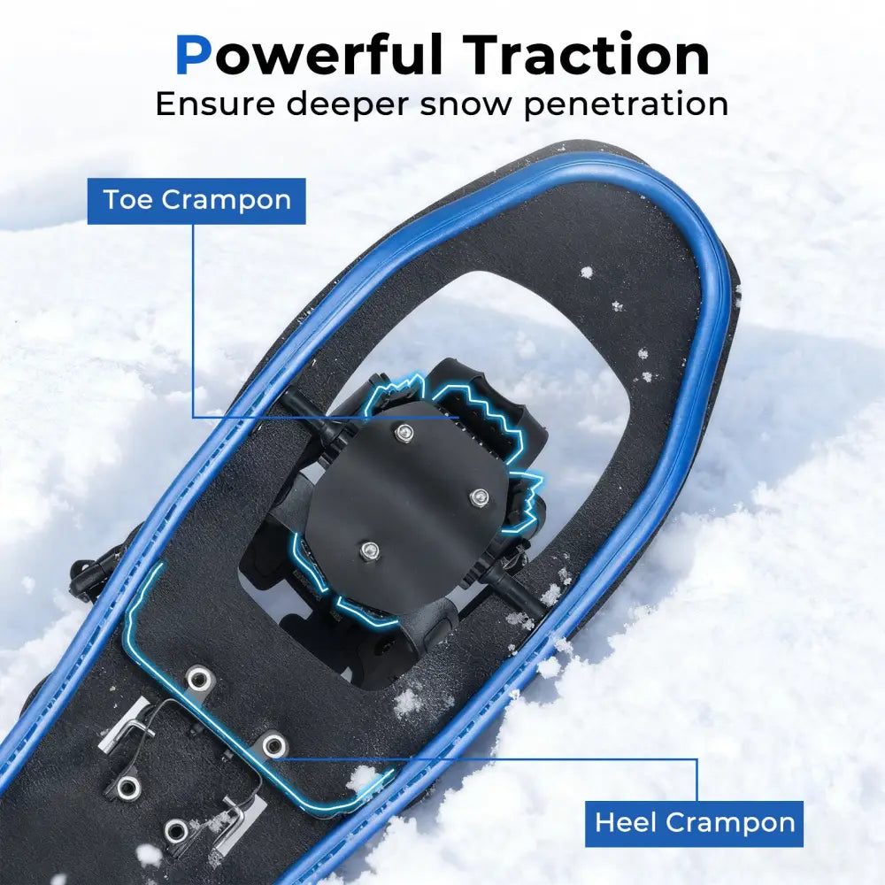 25€ Snowshoes with Trekking Poles-Blue - Blue - Winter Sports & Activities