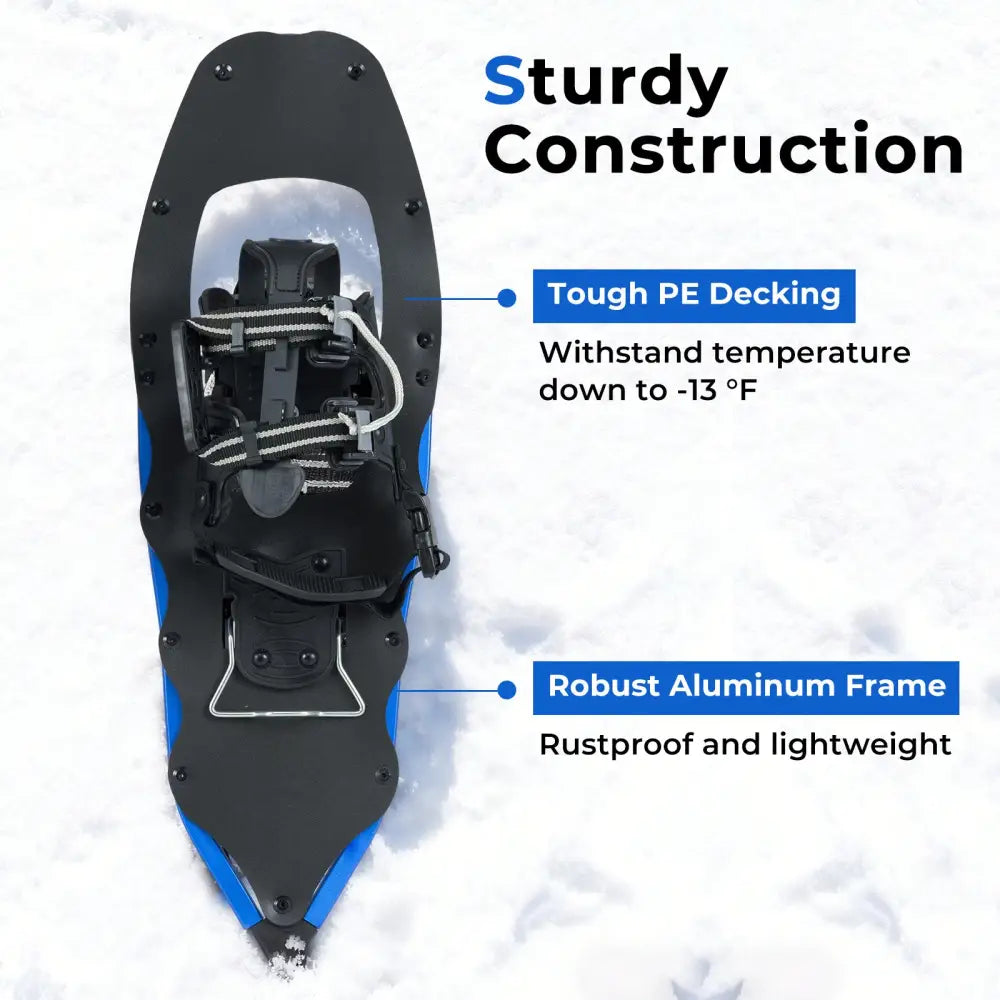 25€ Snowshoes with Trekking Poles-Blue - Blue - Winter Sports & Activities