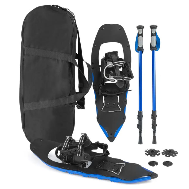 25 Snowshoes with Trekking Poles-Blue - Blue - Winter Sports & Activities