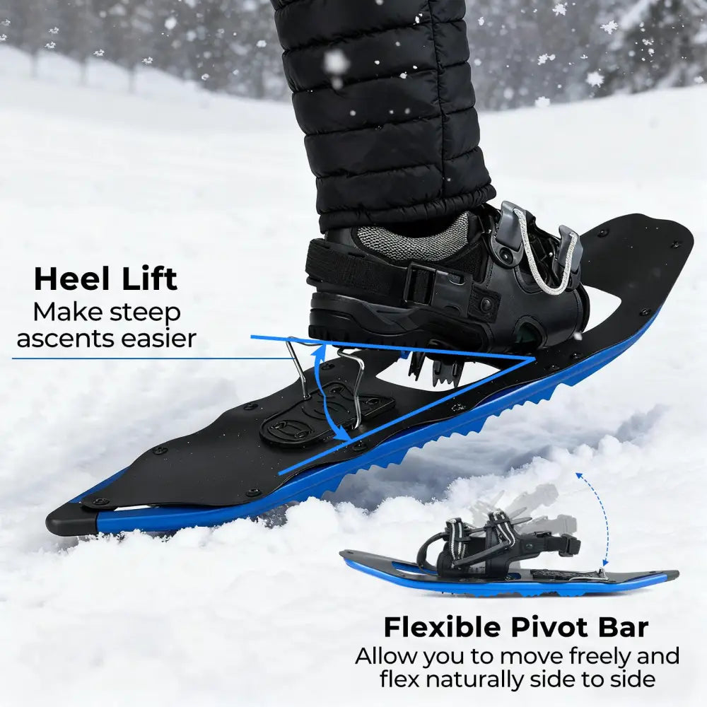 25€ Snowshoes with Trekking Poles-Blue - Blue - Winter Sports & Activities