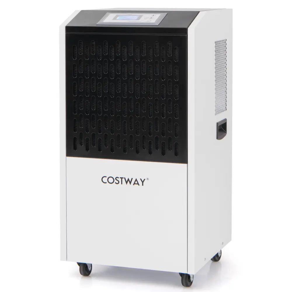 250 Pints Commercial Dehumidifier with Drain Hose Large Spaces up to 8500 Sq.Ft-White - White - Dehumidifiers