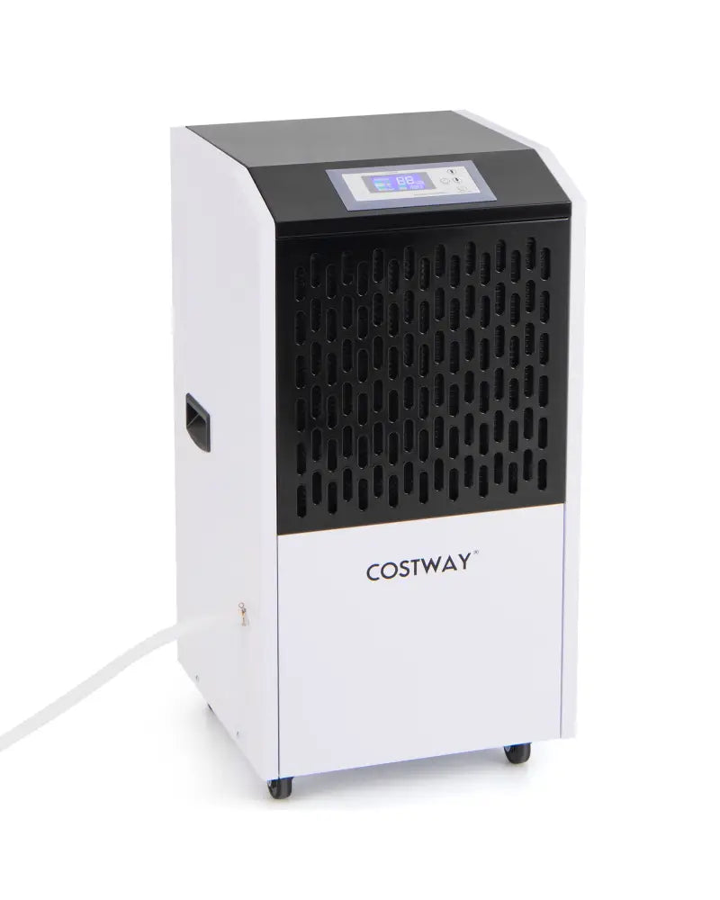 250 Pints Commercial Dehumidifier with Drain Hose Large Spaces up to 8500 Sq.Ft-White - White - Dehumidifiers