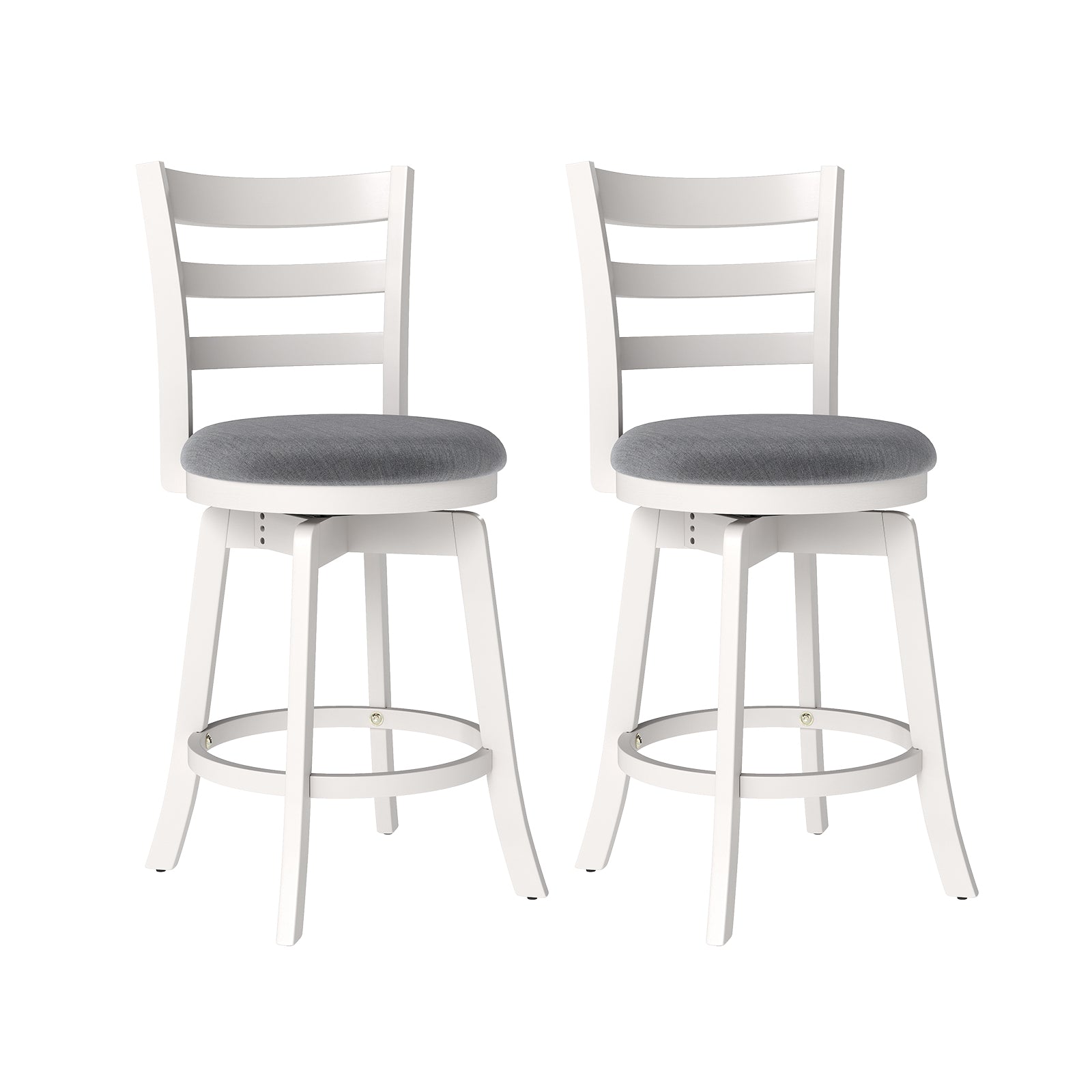 25"/30.5" Swivel Barstools Set of 2  360° Rotating Bar/Counter Height Chairs with Upholstered Seat-25 Inch